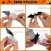 Halloween decoracion, 24 Pcs Murcielagos Halloween 3D, Murcielagos Decoracion de