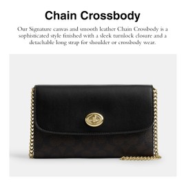 Coach Chain Crossbody, IM/Walnut/Black