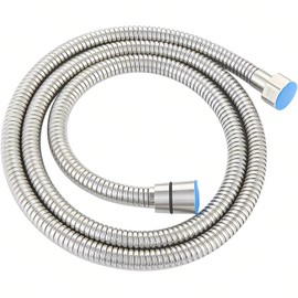 CYILIUEN Chrome-plated shower hose, 150 cm, universal 304 stainless steel shower hose, silver