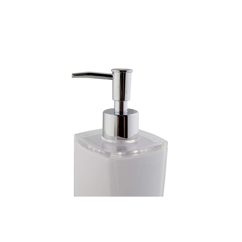 axentia Graz Soap Dispenser, Plastic, White, Approx. 7.3 x 17.5