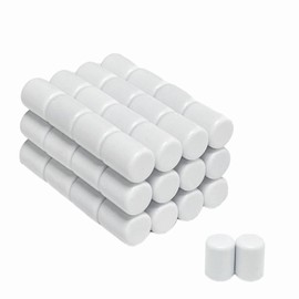 Small Cylinder Neodymium Magnets, 50Pcs Strong Refrigerator Magnets Tiny Rare Earth Magnets for Crafts, DIY, Science, Office,Mini White Epoxy Rod Magnet,6 x 8 mm