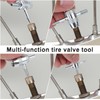 MIVES 4-in-1 Multifunctional Valve Stem Removal Tool, 4Pcs 4.8x3.3cm/1.88x1.29in Silver