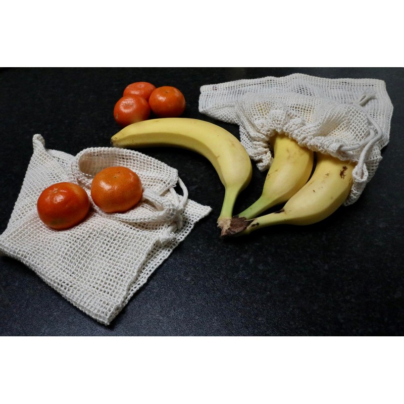 Dexam Set of 3 Organic Fruit & Vegetable Bags