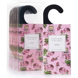 ROSE COTTAGE Large 12 Packs Rose Hanging Closet Deodorizer Air Freshener Long Lasting Scented Sachets Smell Goods for House