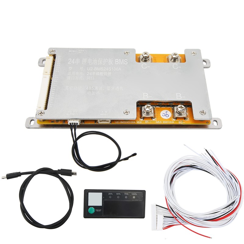 Lithium Battery Protection Board 24S 72V 120A Active Balance PCB