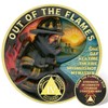 Leafence Firefighter AA Sobriety Coin Out of the Flames Recovery