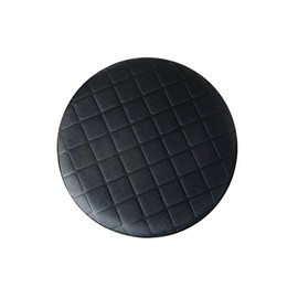 Levoberg Round Stool Cushion Faux Leather Barstool Chair Cover with Elastic (30cm/11.8inch, Black-Lattice)