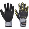 Portwest A722 Durable Anti Impact Cut Resistant Glove Grey/Black, X-Large