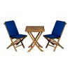Kinger Home Leona 3-Piece Outdoor Teak Patio Bistro Set for