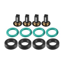 X AUTOHAUX Fuel Injector Seal O Ring - Car O-Ring Rebuild Repair Kit - for SUZUKI GSXR1000 NBR Rubber Black - 4 Sets