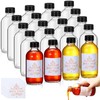 Reallnaive 20 Pcs Glass Syrup Bottles Boston Round Sample Bottles