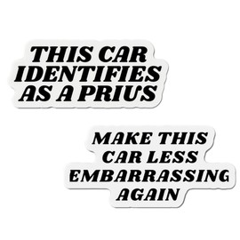 2 Pack Anti Elon Car Magnet, Anti Elon Bumper Magnet, We Bought it Before Musk Funny Stickers This Car Identifies As A Prius - 5" x 3"