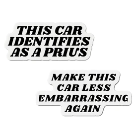 2 Pack Anti Elon Car Magnet, Anti Elon Bumper Magnet, We Bought it Before Musk Funny Stickers This Car Identifies As A Prius - 5" x 3"
