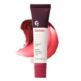 Glossier Balm Dotcom - Bálsamo labial y bálsamo universal, tinte negro cereza burdeos | Up to 12-Hour Moisture, Nourishes Dry Cuticles & Skin, Antioxi