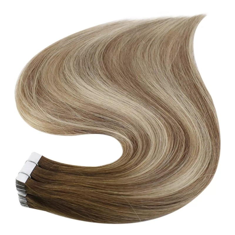 Fshine Extensiones Cabello Humano 50gr 14in 3 Raíces Marrones Que