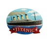 Sg Titanic Blue Sky Background, Oval Resin Fridge Magnet