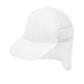 Century Star UPF 50+ Baby Sun Hat with Neck Flap Infant Toddler Girl Beach Hats Wide Brim Baby Boy Sun Hat Kids Swim Cap White 4-8 Years