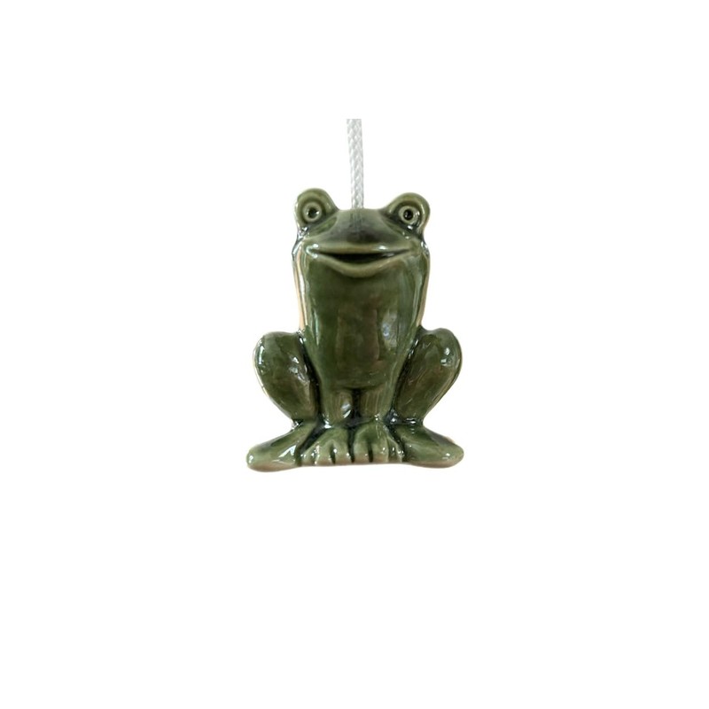 Ceramic Green Frog Light Pull with Cord & Connector -