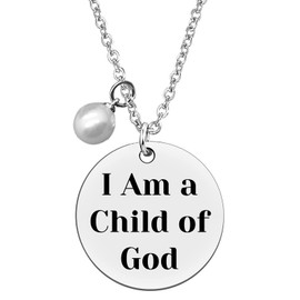 Xiahuyu Goddaughter Gifts for Women Baptism Gifts for I am a Child of God Necklace Christian Gifts First Communion Gifts Religious Gifts for Goddaughter