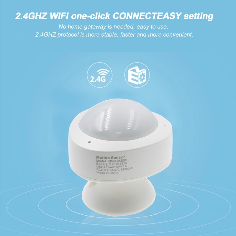 Intelligent WIFI Human Body Motion Sensor 120° Remote Control USB