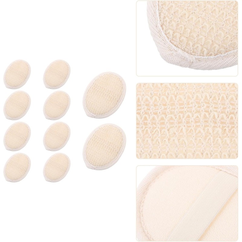 Guante Exfoliante Desechable de Lufa Beige HOODANCOS (10 Pzas)
