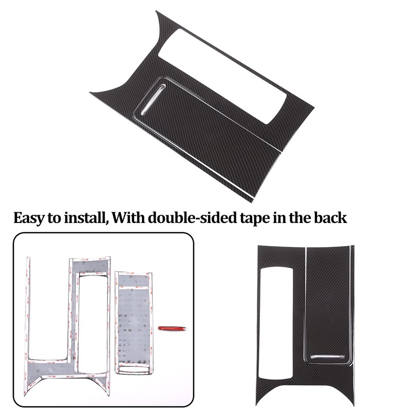 ABS Carbon Fiber Style Plastic Center Console Panel Cover Frame