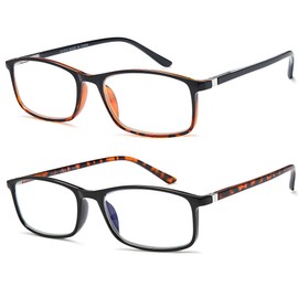 YTDBNS Professional Reading Glasses for Men/Women, Blue Light Blocking Computer Readers with Spring Hinges for Glare and UV Protection