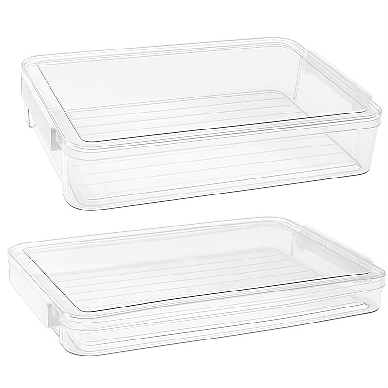 WizeFolk Clear Boxes for A4 Documents Document Organizer Stackable Clear