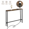 ELYKEN 2 Pack 5.9" Narrow Console Sofa Table with Power