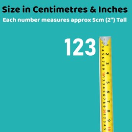 Pack of 2 Simple Font Wheelie Bin Stickers Small - Number Waterproof Decal - Custom Wheelie Bin Numbers Stickers/Recycling Box/House/Door (5cm Number Sheet)