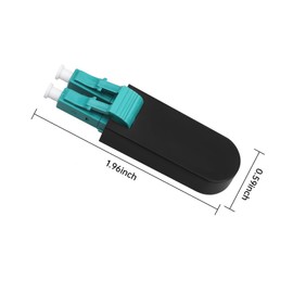 fyboptwu - 2 pcs LC Fiber Optic Loopback Adapter Tester ​Multimode OM3&OM4 UPC LC Loopback Plug Standard Duplex LC Connector Loopback Adapter/Test Plug for Testing Applications (OM3&OM4-50/125)