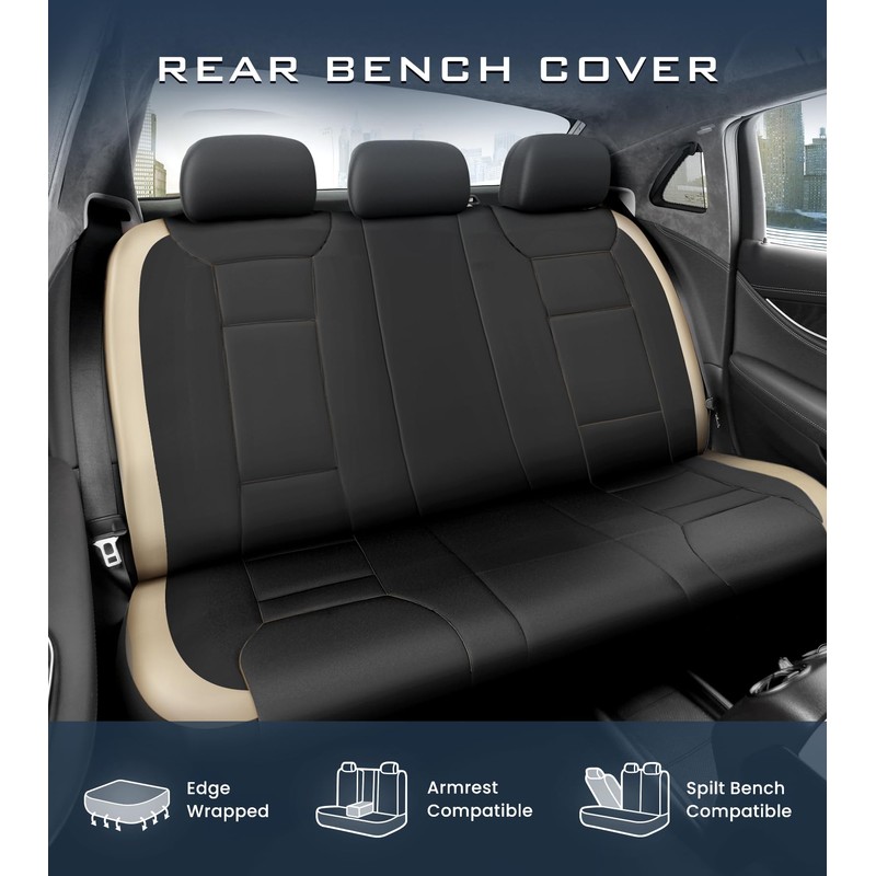 VALIHO Premium Waterproof Car Seat Cover Full Set, Front and
