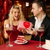 DERAYEE 24PCS Valentines Sticky Notes, 3 x 3 Inches Heart