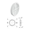 cyclingcolors 5x Ventilation Grille Exhaust Grille Outer Grille Round Total