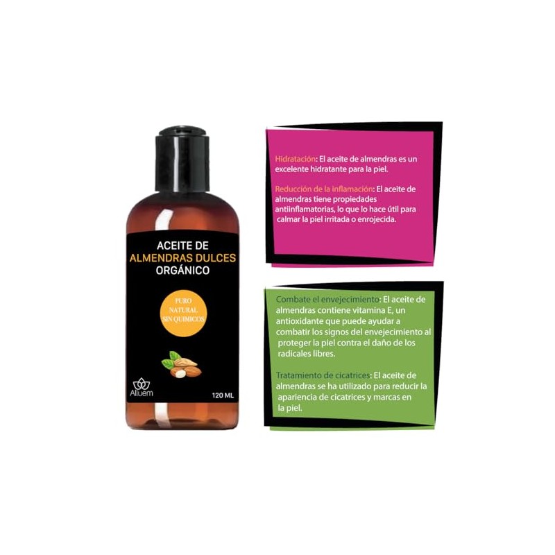Aceite De Almendras 100% Puro Orgánico Oil