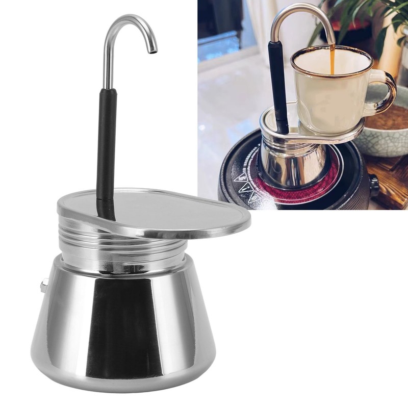 Moka Pot Stainless Steel Italian Type DIY Large Capacity Light