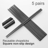 Stainless Steel Chopsticks Reusable Multicolor Lightweight 304 Metal Chopsticks Dishwasher