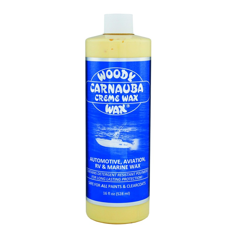 Woody Wax Carnauba Creme Wax, Professional High-Gloss Marine, RV &