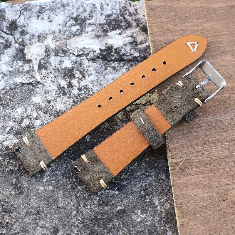 Onthelevel 20mm 22mm Unisex Comfortable Leather Suede Quick Release Watch