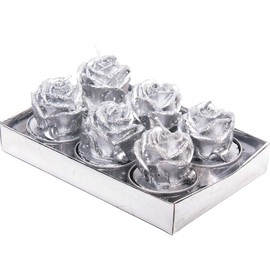 running 7678S Decora Velas navideñas 1 Juego de 6 Velas navideña Rosa Plata, Color, Pack of/Paquete de 6