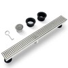 TECFORG 24 Inch Linear Shower Drain Brushed Recatngular Floor Drain,SUS304
