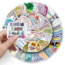 Sarcastic Stickers 50 Pack Laptop Stickers,Sarcasm Vinyl Waterproof Decals for Water Bottles Skateboard Scrapbook Bike Computer,Phone,-Graffiti Decals Pack for Teens Girls Kids