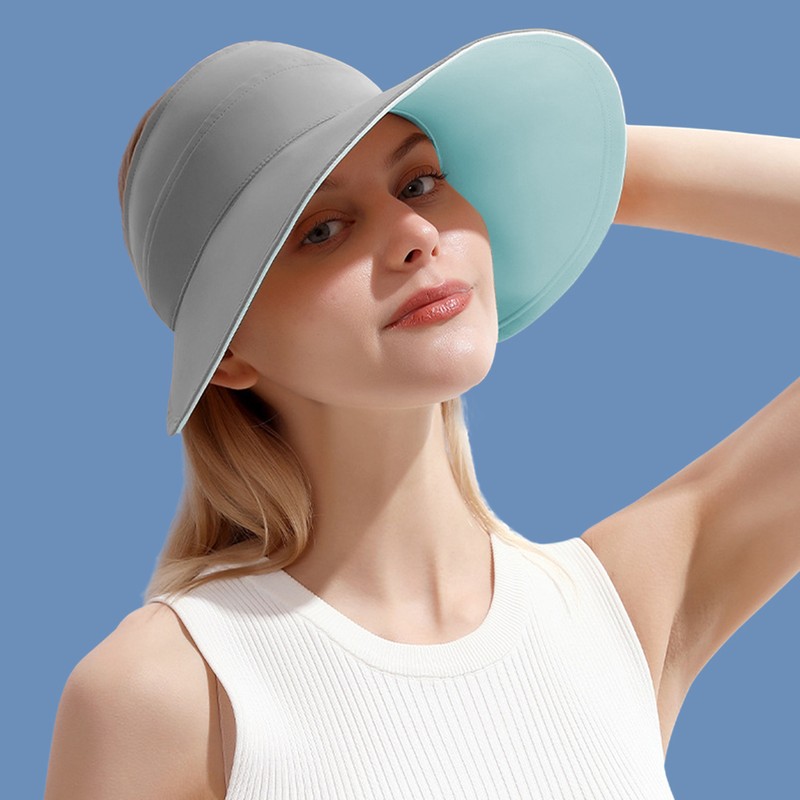 Women Sun Visor Wide Brim Empty Top UV Protection Beach