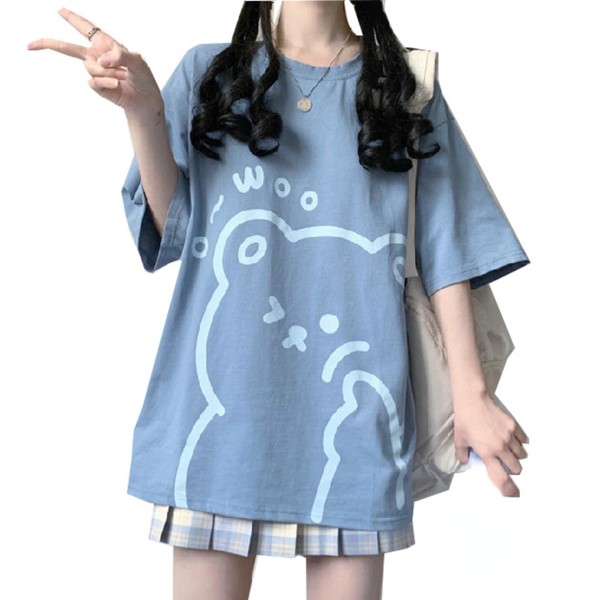 Women Kawaii Bear T-Shirt Cute Japanese Shirt Anime Graphic Tees