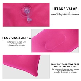 Inflatable Pillow, 2Pcs Blow up Pillow, Portable Inflatable Pillows for Camping Travel Outdoors Fishing, Ultra Light Air Inflatable Travel Pillows Neck Pillow for Neck Lumbar Support, Pink&Dark Blue