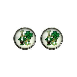 Dragonfly Spirit Designs Snap Charm St. Patrick's Day Four Leaf Clover Love Graphic 12mm Mini Petite 1/2" Diameter