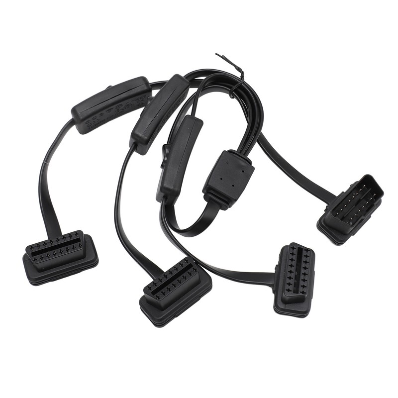 OBDII Flat Noodle Cable 16 Pin 1 in 3 Splitter