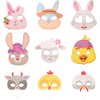 Healifty 9pcs Easter Bunny Masks Paper Animal Masks Paper Masks