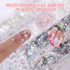10 Boxes Nail Art Sequins Kit,Iridescent & Holographic Laser Butterfly