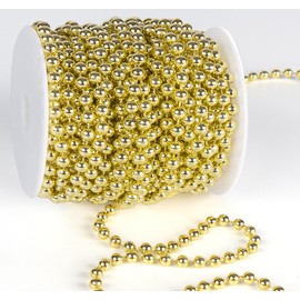 Anstore 15M Christmas Bead Chain, Christmas Bead Garlands for Christmas Wedding Decorations (Red)